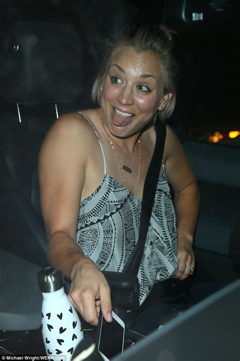 Kaley Cuoco Gets The Giggles In A Big Way As She Enjoys A Girls Night