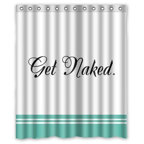 Hellodecor Get Naked Shower Curtain Polyester Fabric Bathroom