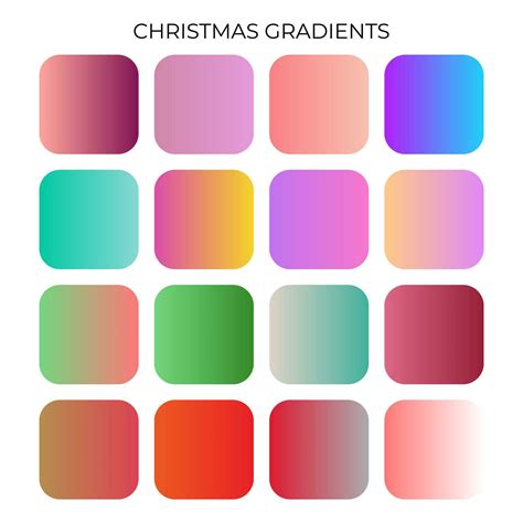Set Of Christmas Gradient Color Palette 35563976 Vector Art At Vecteezy