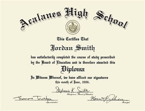 35 High School Diploma Template Download Free