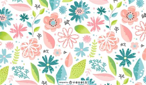 Spring Flowers Colorful Pattern Vector Download