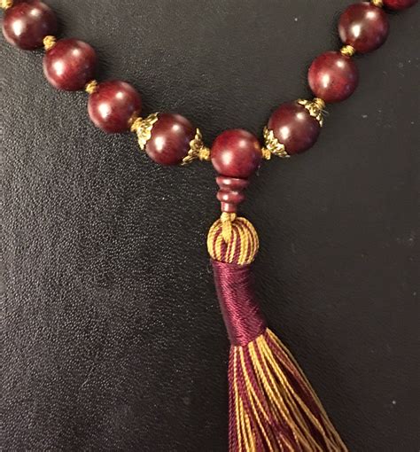 rosewood mala beads necklace genuine 12 mm rosewood mala rosary wooden red half mala