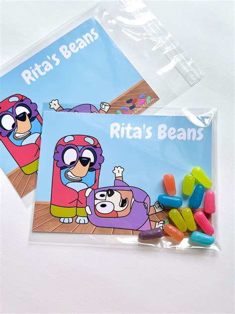 Party Favors Bluey Party Favors Bluey Birthday Bluey Ritas Beans