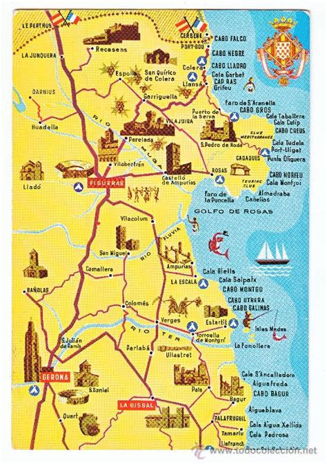 Costa Brava Mapa Guia Comprar Postales De Cataluña En Todocoleccion