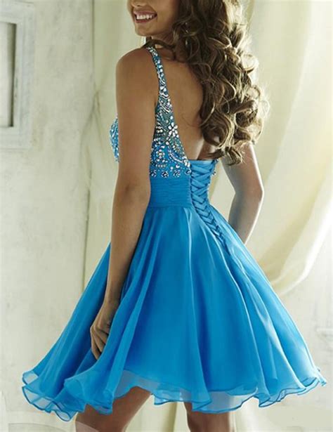 Blue Prom Dressshort Prom Dressshort Homecoming Dresssweet 16 Dress
