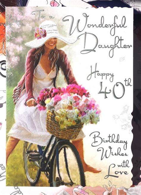 Us orders of $35+ from any participating shop now ship free. To a Wonderful Daughter Happy 40th. Happy birthday 40 card ...