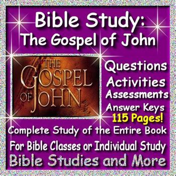 Thirteen weekly studies that challenge small groups to examine john wrote his letter of 1 john to primarily young and new christians, as their pastor and spiritual father first time i'd ever studied a book of the bible verse by verse. The Gospel of John Complete Unit for the Book of John ...