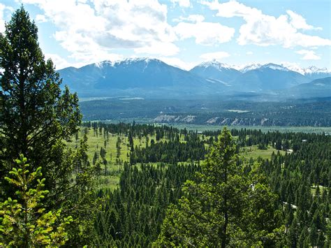 Radium Valley And Columbia Mountains From Kootenay National Park