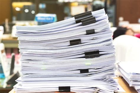 Pile Of Office Paper Sheets Stock Photo Image Of Paper Green 77659690