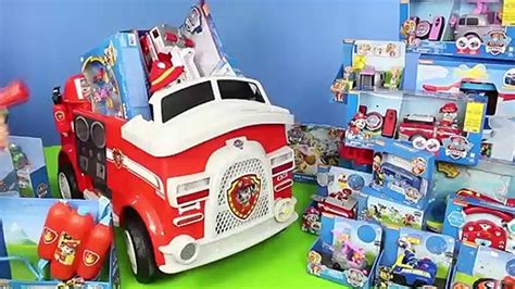 Paw Patrol Unboxing Fire Truck Mighty Pups Chase Ryder And Fireman
