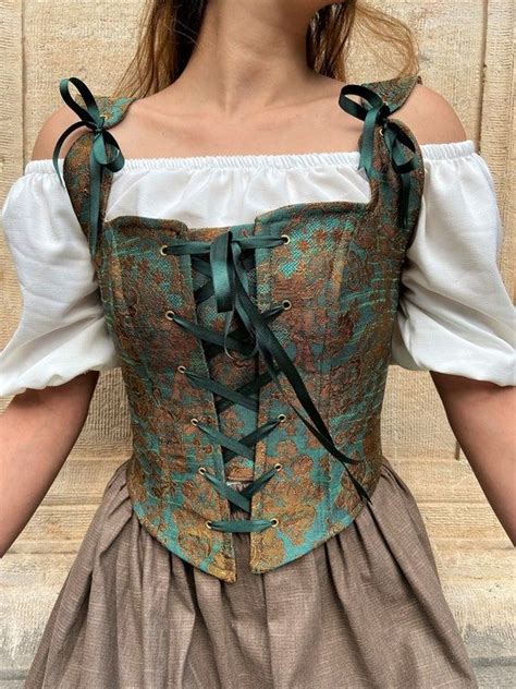 renaissance corset peasant bodice ren fair corset corset etsy moda para mulher moda roupas
