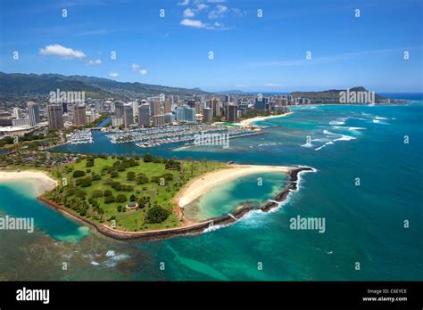 Magic Island Waikiki Honolulu Oahu Hawaii Stock Photo Alamy