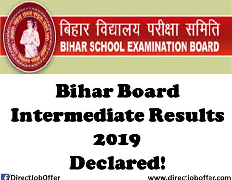 Bseb Bihar Board 12th Result 2019 Declared Follow These Steps To Check