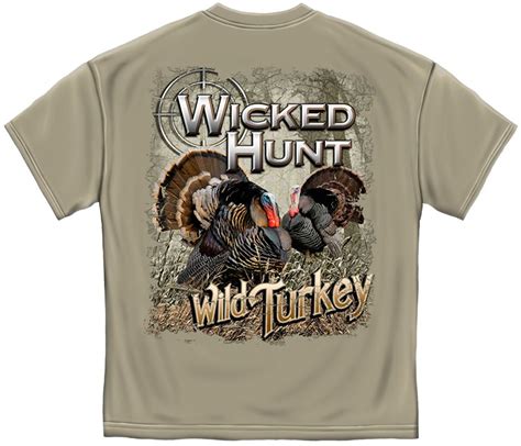 Wicked Hunt Wild Turkey Hunting T Shirt By Light Gray