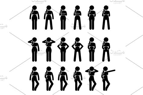 Standing Body Language Stick Figures Body Language Stick Figures