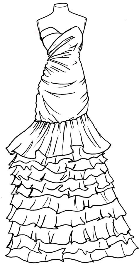 Prom Dress Lineart By Thestralwizard On Deviantart