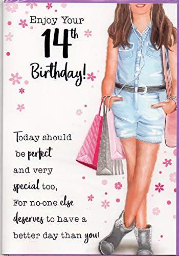 Fourteen 14 Year Old Girl Birthday Card Free 1st Class Post Uk