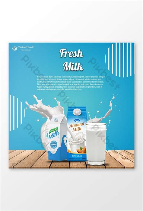 Healthy Farm Milk Social Media Post Banner Design Template Layout Psd