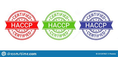 Food Safety System Stamp Haccp Certified Icon Vector Illustration