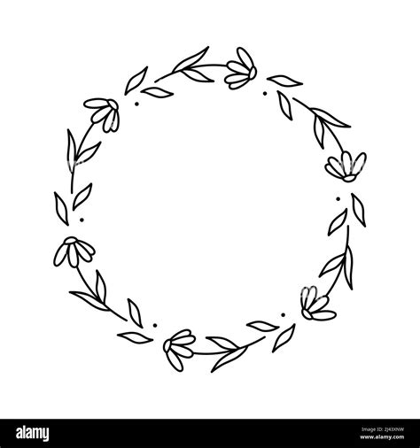 Hand Drawn Wreath Clipart Hi Res Stock Photography And Images Alamy