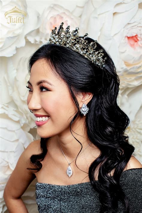 Midnight Black Bridal Headpiece And Tiaras Crowned By Juliet