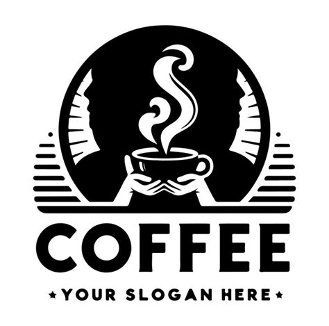 Premium Vector Coffee Shop Vector Logo Illustration Black Color