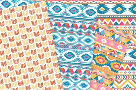 Colorful Boho Seamless Pattern 29208 Backgrounds Design Bundles