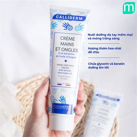 Composition aqua, glycerin, cetearyl alcohol, vitis vinifera seed oil, glyceryl stearate, butyrospermum parkii fruit, tocopheryl acetate, persea. Kem Tay Calliderm Creme Mains Et Ongles Hand And Nail Cream
