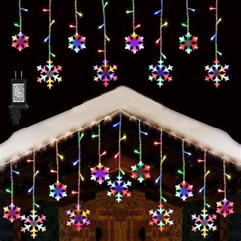 Toodour Christmas Snowflake Lights Outdoor 1722ft 264 Led Snowflake