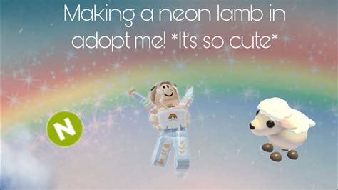 Making A Neon Lamb In Adopt Me Its So Cute Youtube