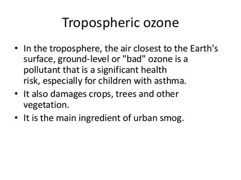 Tropospheric Ozone