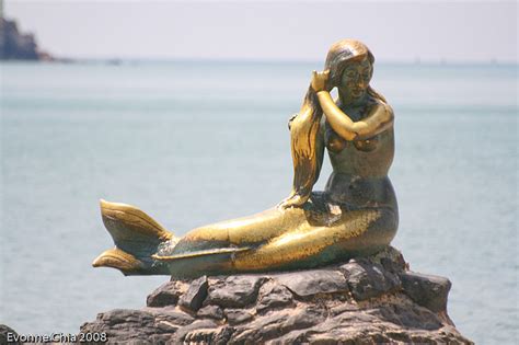 The Golden Mermaid Statue In Songkhla Thailand Mermaids Of Earth
