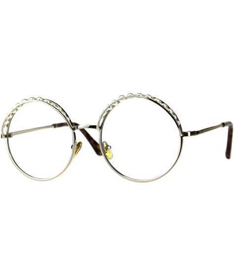 John Lennon Vintage Round Retro Large Metal Frame Clear Lens Eye Glasses Black Ck11ltt62d7