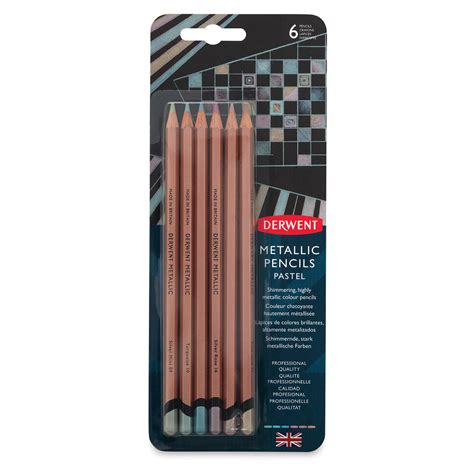 Derwent Professional Metallic Colored Pencils Pastel Colors Set Of 6