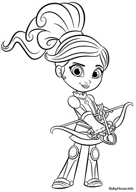 Princess Nella With Bow High Quality Free Coloring From The Category