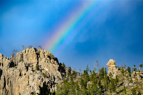 Rainbow In The Needles Fan Photofridayblack Hills And Badlands South