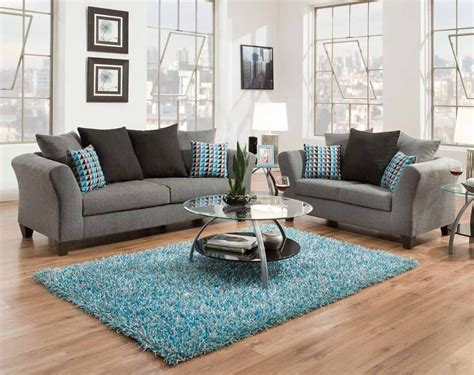 Red and turquoise living room. Sottile Gray Sofa & Loveseat | American Freight (With images) | Living room sets, Elegant home ...