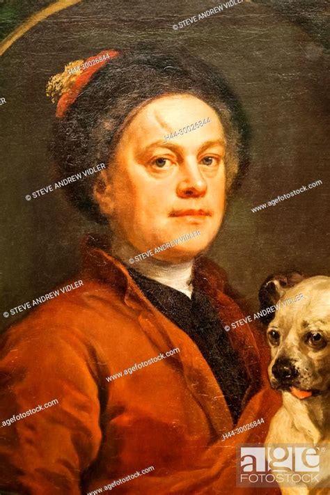 Self Portrait Titled The Painter And His Pug By William Hogarth Dated
