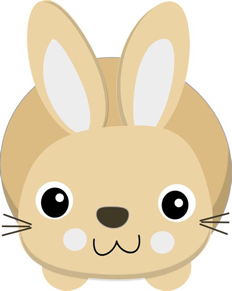 Cute Rabbit Cartoon Bunny Clipart Vector Illustration Stock Clip Art