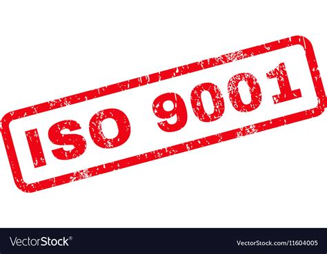 Iso 9001 Text Rubber Stamp Royalty Free Vector Image