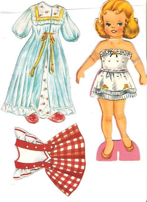 Miss Missy Paper Dolls Dolls With Lace On Clothes Set 2 Paper Dolls