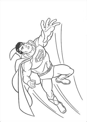 Download Superman flies up To The Sky coloring page | Free Printable Coloring Pages