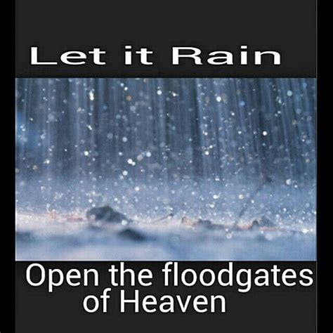 An Open Book With Rain Falling Down And The Words Let It Rain Written