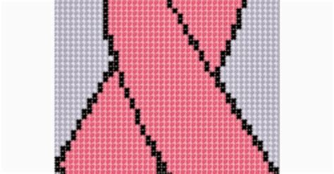 17.75 x 28.5 18 count: Mother Bee Designs: Breast Cancer Awareness Ribbon Cross ...