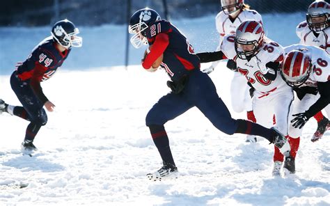 1280x1024 Wallpaper Two Teams Playing Football On Snow Peakpx