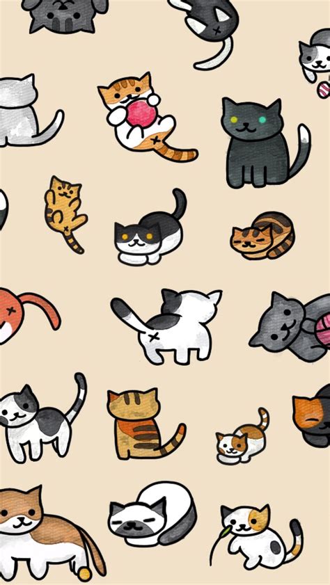 Cartoon Cat Mobile Wallpapers Wallpaper Cave
