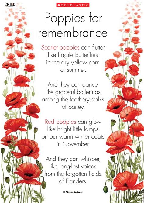 Remembrance Poems For Kids