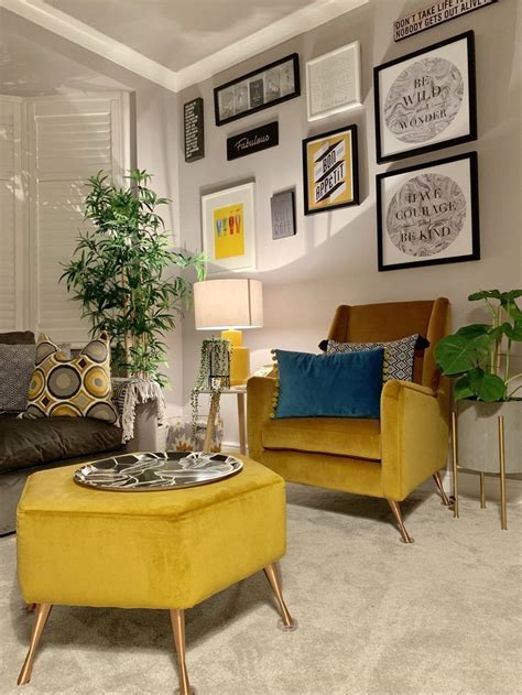 Butterfly Lane in 2020 | Mustard living rooms, Yellow ...