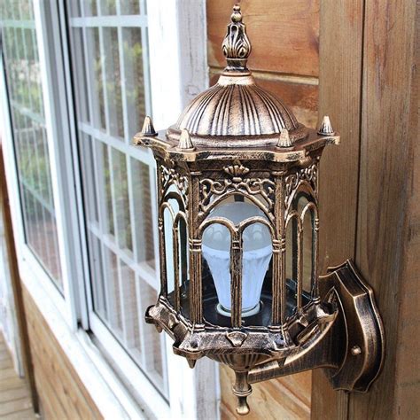 Vintage Outdoor Lamp Wall Light Bronze Antique Night Lantern Patio
