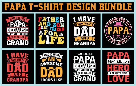 Fathers Day T Shirt Design Bundle 17411763 Vector Art At Vecteezy
